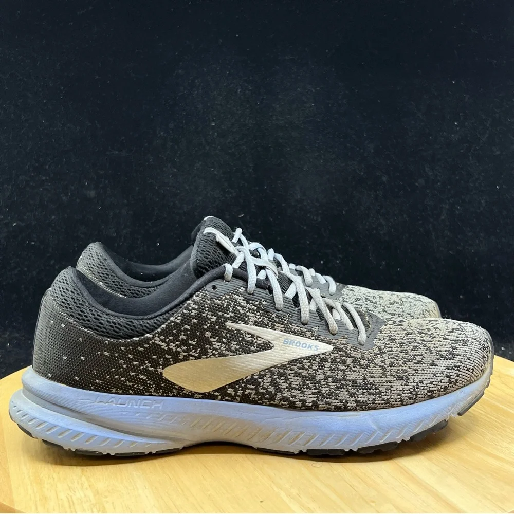 Brooks Launch 6 Women’s Gray Black Blue Mesh Running Shoes Sneakers Size 9